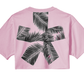 Graphic Print Logo Tee in Pink