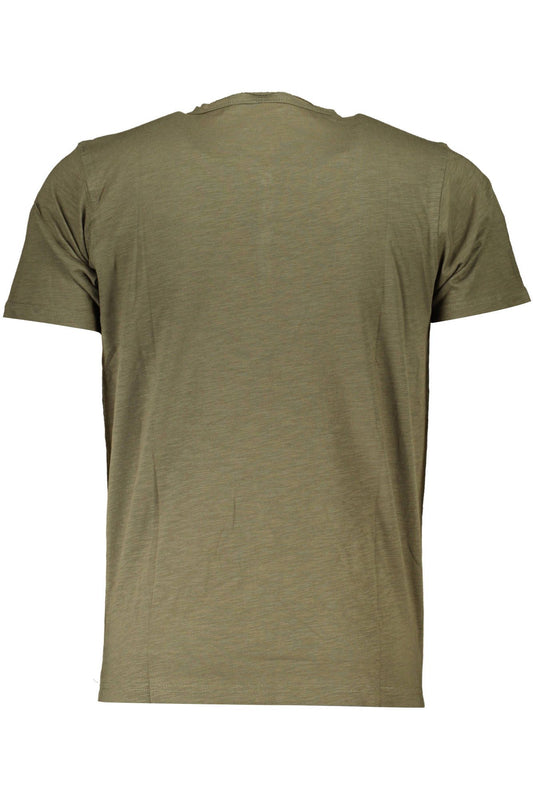 Green Cotton Men T-Shirt