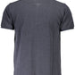 Blue Cotton Men Polo Shirt