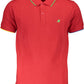 Red Cotton Men Polo Shirt