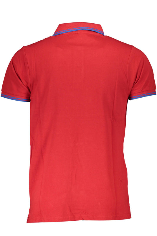 Red Cotton Mens Polo Shirt