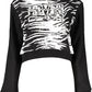 Black Cotton Women Sweater