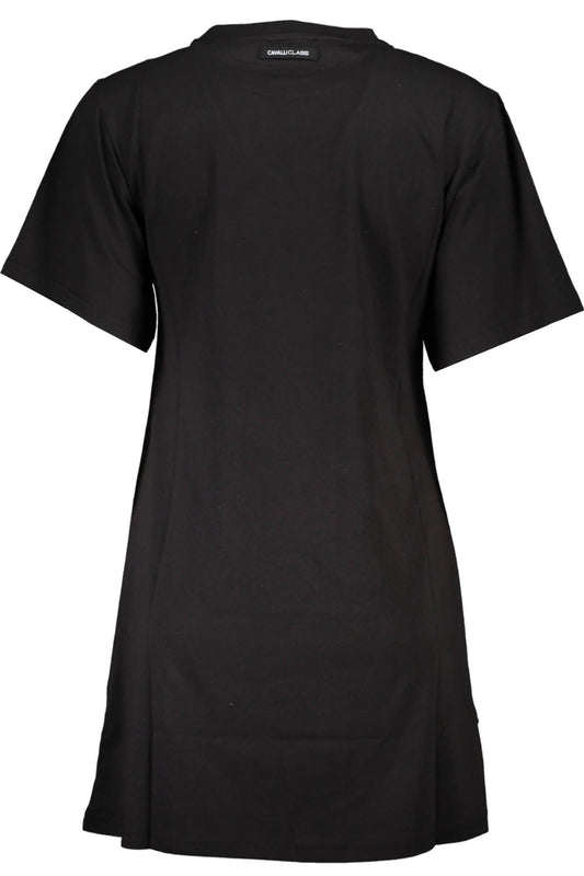 Black Cotton Women T-Shirt