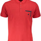 Red Cotton Men Polo Shirt