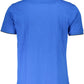 Blue Cotton Men Polo Shirt