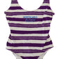 Chic Purple Striped One-Piece Swimsuit
