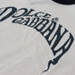 Elegant White Logo Print Crewneck Tee