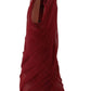 Red Tulle Mesh Beige Ankle Boots