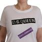 Elegant White Cotton DG Queen Tee