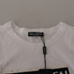 Elegant White Cotton DG Queen Tee