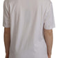 Elegant White Cotton Round Neck Tee