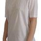 Elegant White Cotton Round Neck Tee