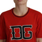 Radiant Red Cotton Logo Tee
