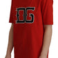 Radiant Red Cotton Logo Tee