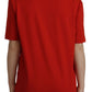Radiant Red Cotton Logo Tee