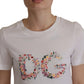 Elegant Embroidered Floral Cotton Tee