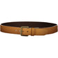 Beige Leather Men Belt