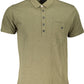 Green Cotton Men Polo Shirt