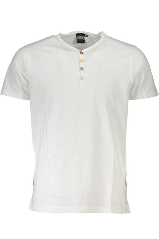 White Cotton Men T-Shirt
