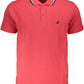 Red Cotton Men Polo Shirt