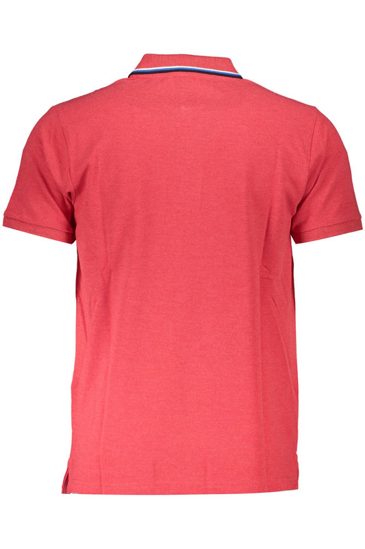 Red Cotton Men Polo Shirt