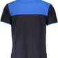 Blue Cotton Men Polo Shirt