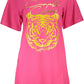 Pink Cotton Women T-Shirt