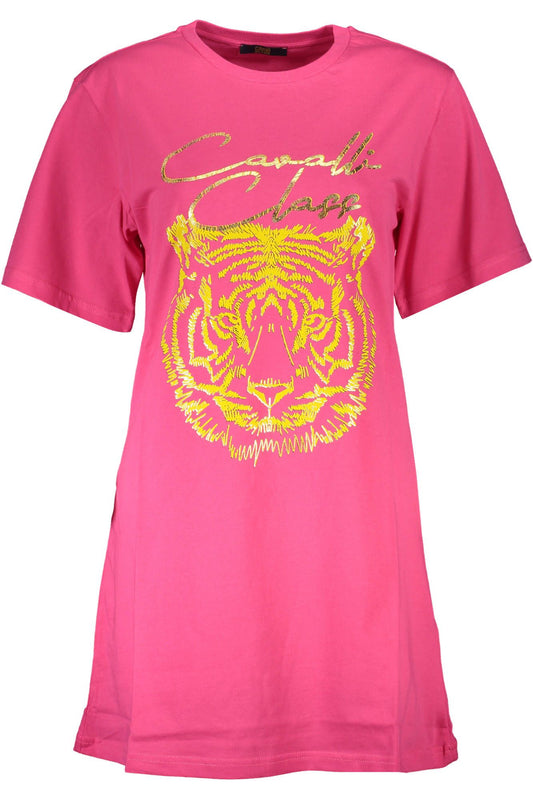 Pink Cotton Women T-Shirt