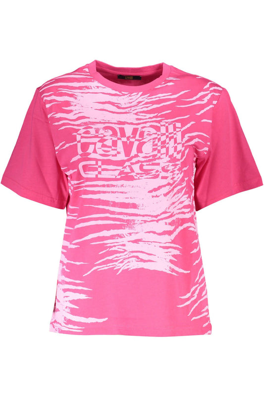 Pink Cotton Women T-Shirt