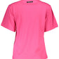 Pink Cotton Women T-Shirt