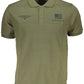 Green Cotton Men Polo