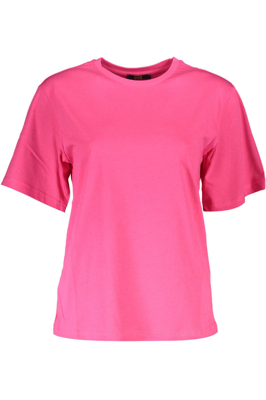 Pink Cotton Women T-Shirt