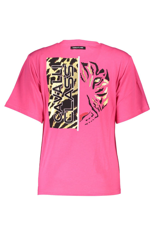 Pink Cotton Women T-Shirt