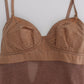 Sumptuous Silk-Wool Blend Bustier Top