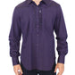 Elegant Purple Cotton Casual Shirt