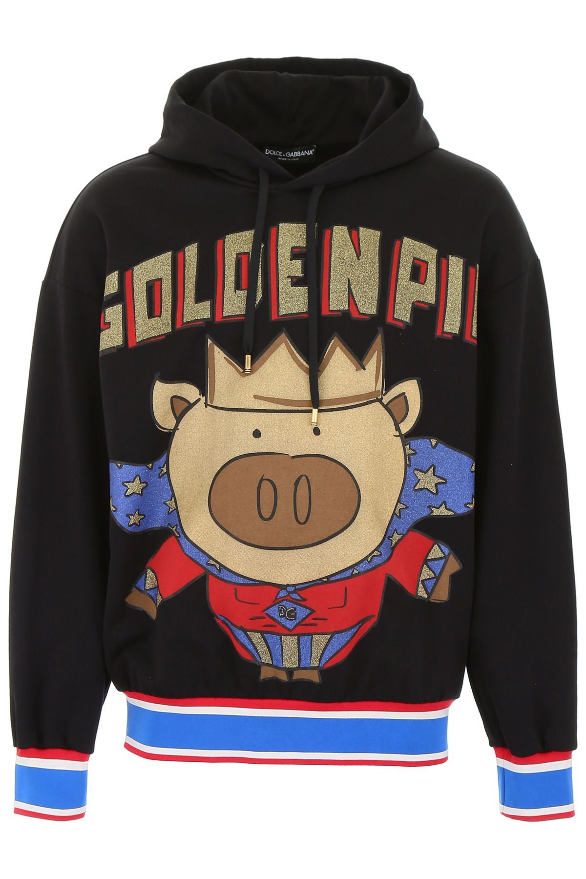 Golden Pig Cotton Jersey Hooded Sweatshirt