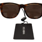 Chic Unisex Brown Acetate Sunglasses