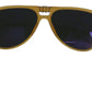 Yellow Acetate Black Lens Aviator DG4196 Sunglasses