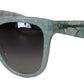 Blue Lace Acetate Crystal Round DG4190 Sunglasses