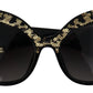 Black Gold Sequin Butterfly Polarized DG4326 Sunglasses