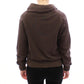 Chic Brown Full Zip Sweater Jacket