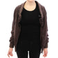 Chic Brown Full Zip Sweater Jacket