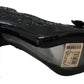 Black Floral Crystal CINDERELLA Women's Shoes