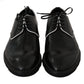 Black Leather Derby Dress Formal Men's Shoes