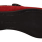 Red Suede Leather Slip On Loafers Men's Shoes