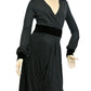 Women's Black Viscose Runway Shiny Jersey