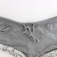 Chic Gray Lace-Trimmed Mini Shorts