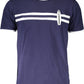 Blue Cotton Men T-Shirt