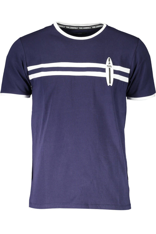 Blue Cotton Men T-Shirt