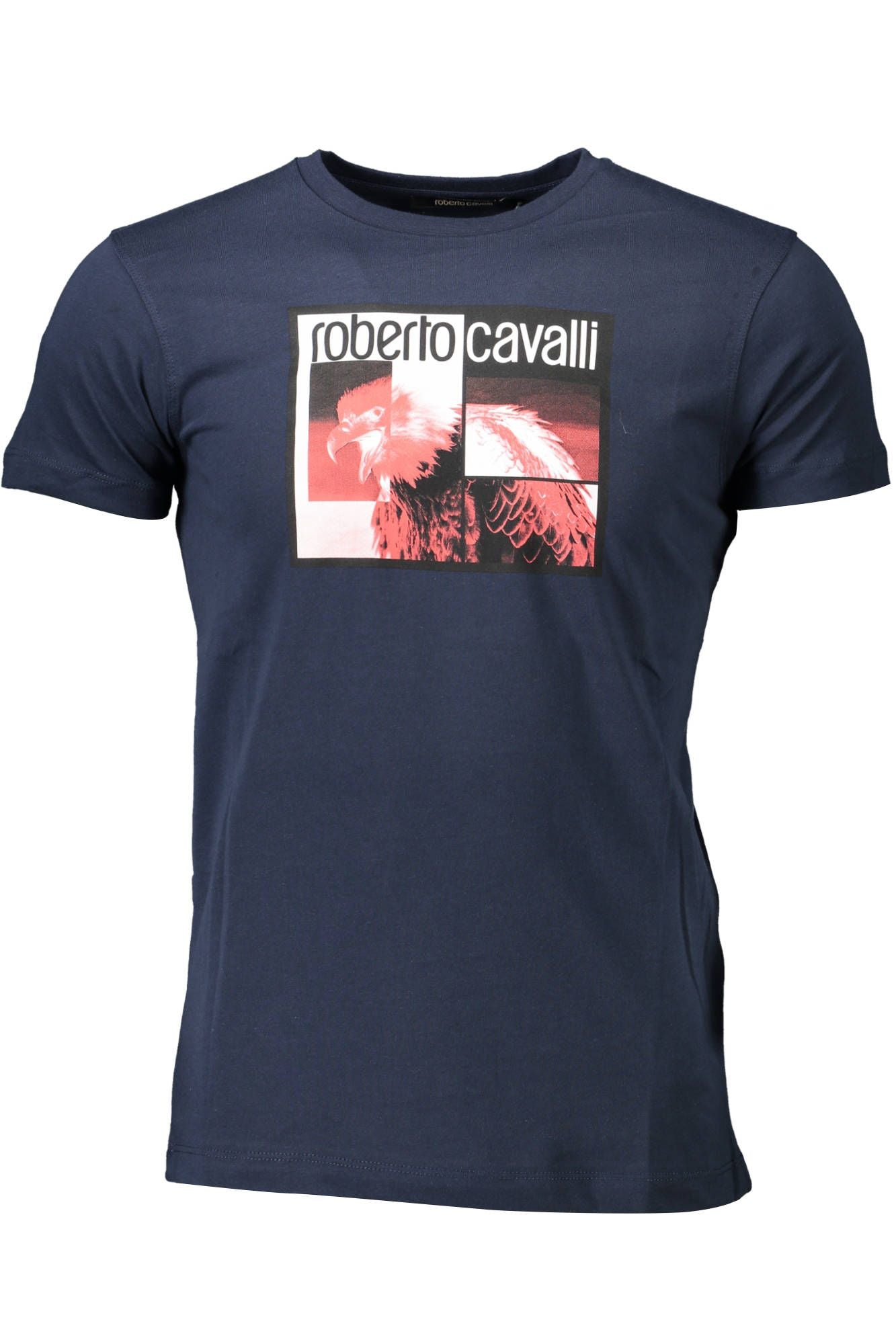 Blue Cotton Men T-Shirt